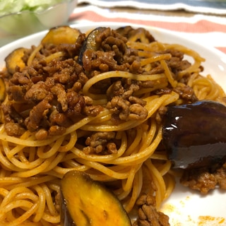 トマト缶なしで♪ ナスのボロネーゼ風パスタ